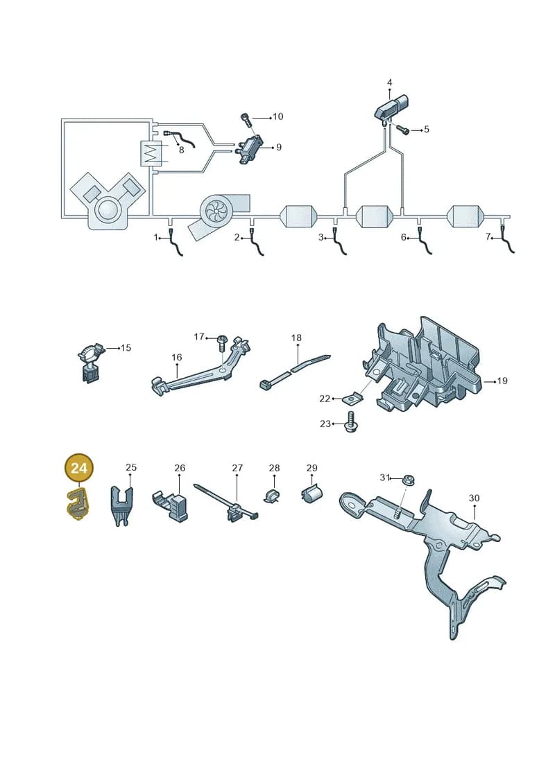 4M0971741 — Audi A8 (2017-2025) diagram 838906010, position 24