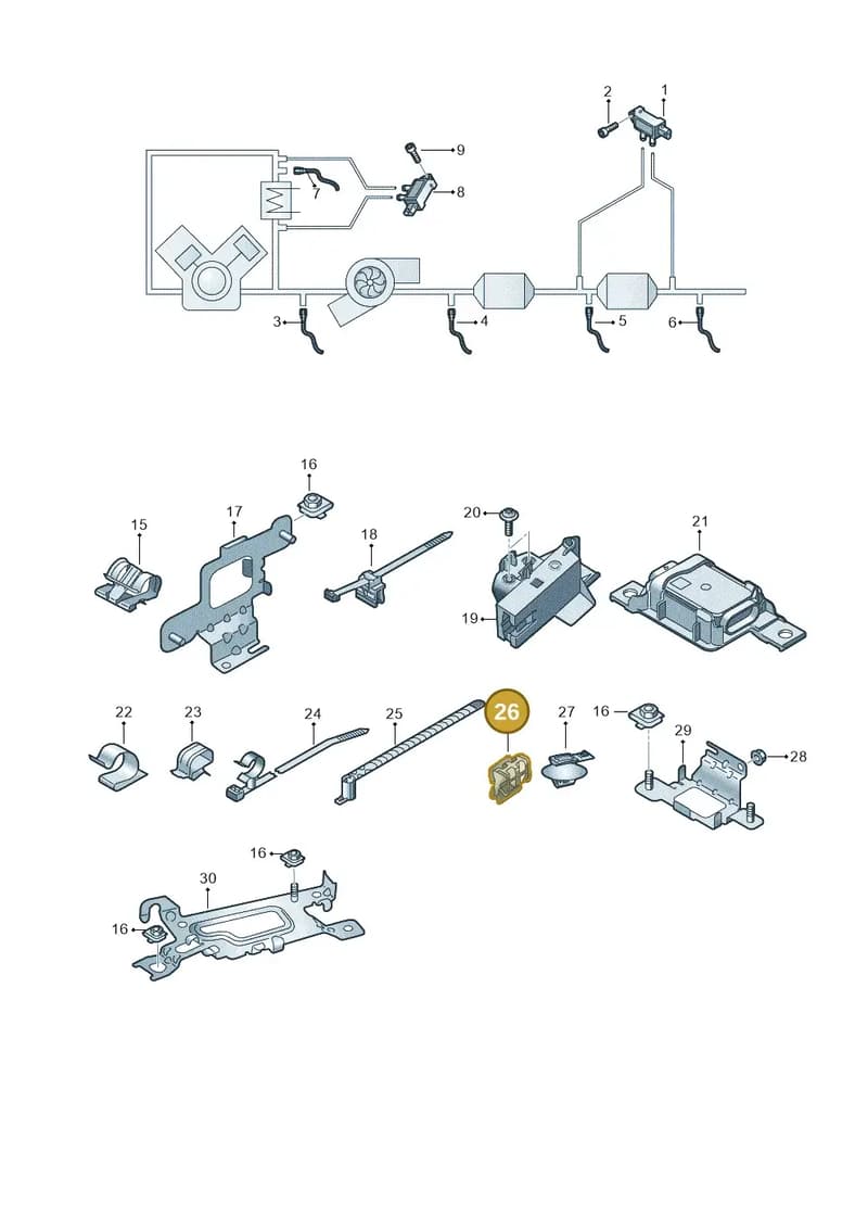 4M0971741 — Audi A5 Sportback (2016-2025) diagram 897906010, position 26