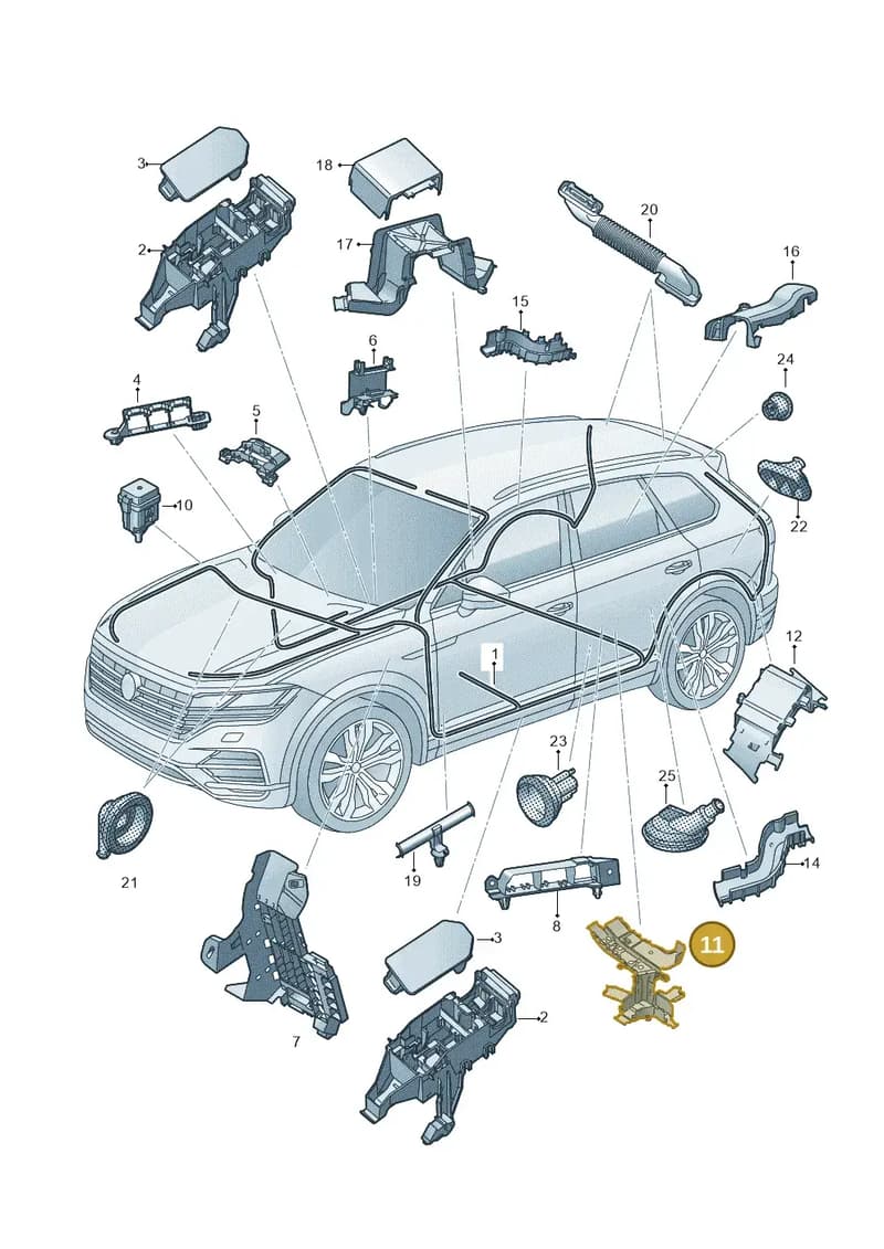 4M0971821AC — Volkswagen Touareg (2017-2025) diagram 439971082, position 11