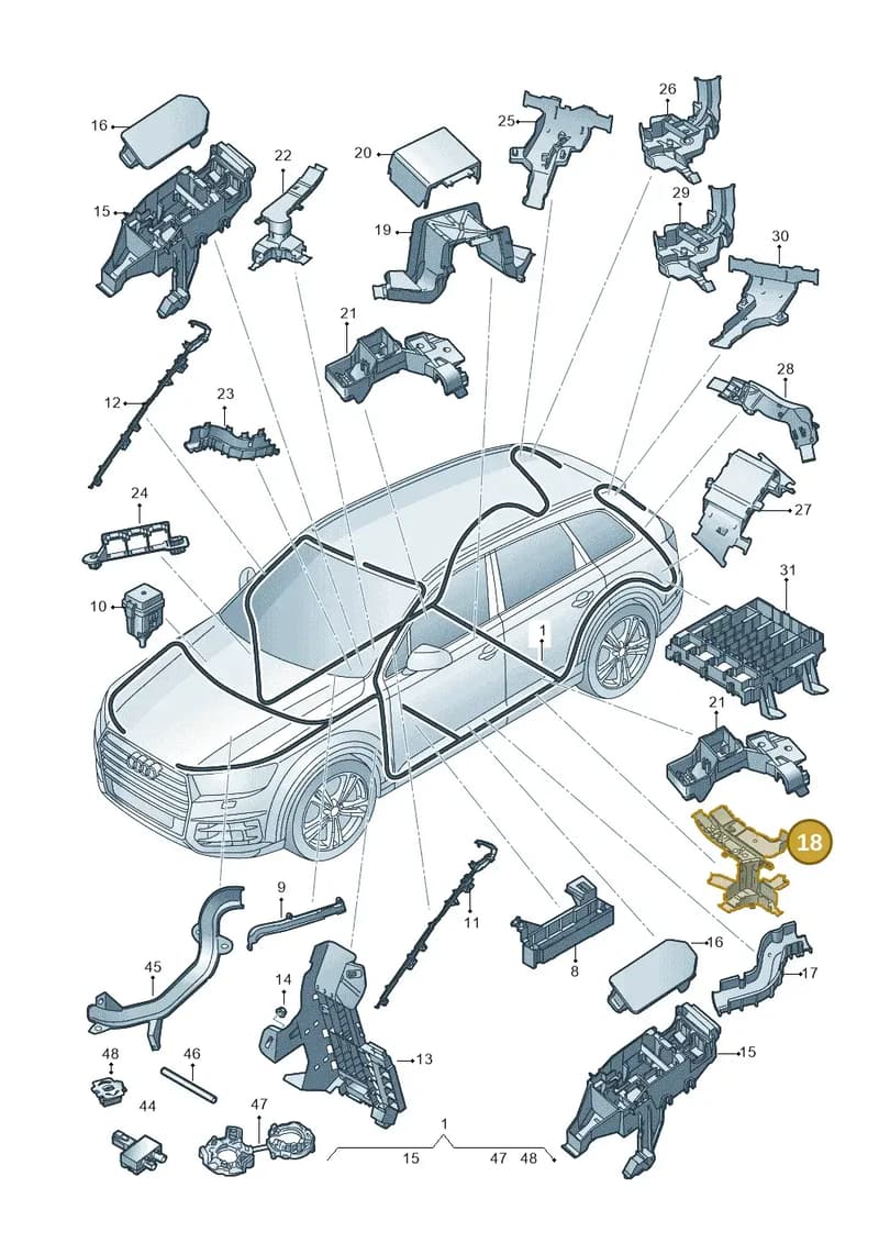 4M0971821AC — Audi Q7 (2015-2025) diagram 859971080, position 18