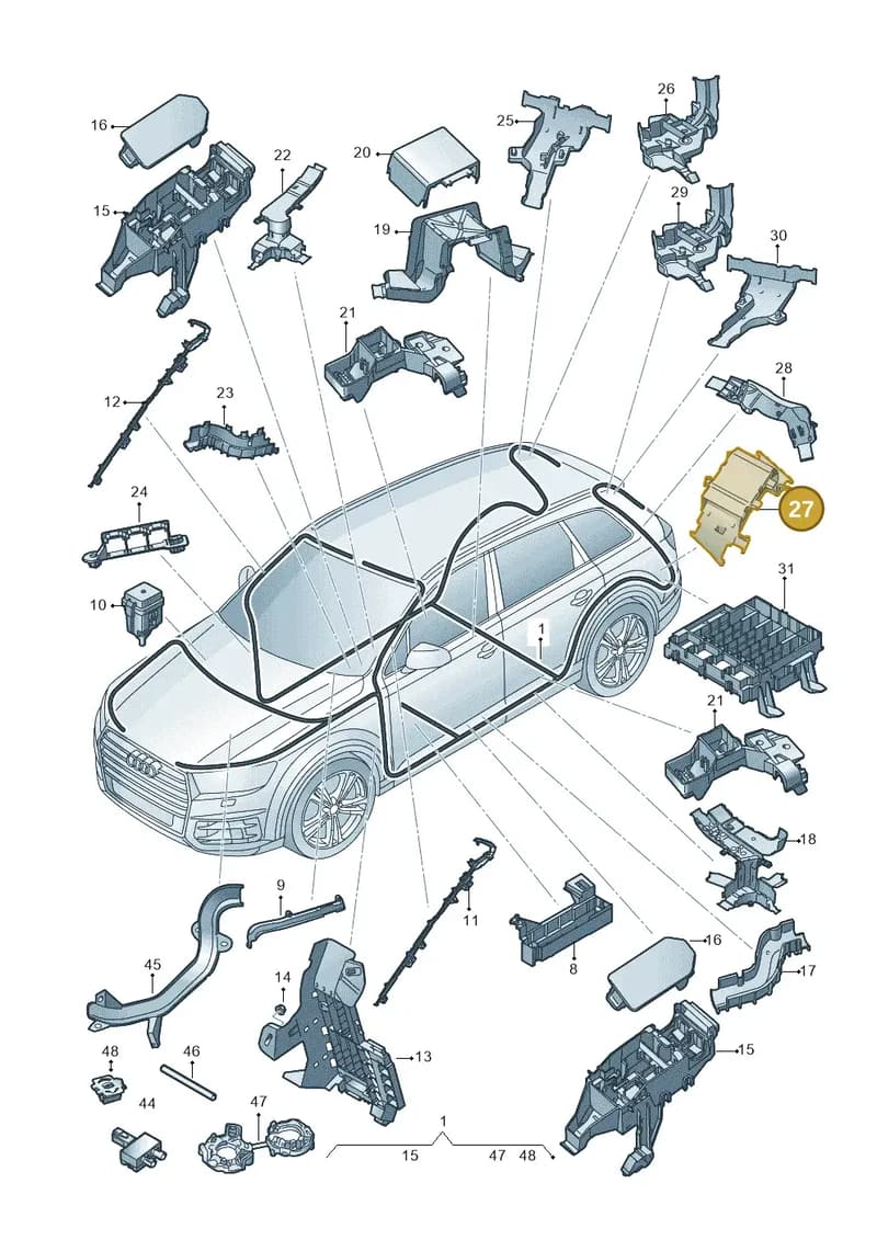 4M0971821L — Audi Q7 (2015-2025) diagram 859971080, position 27