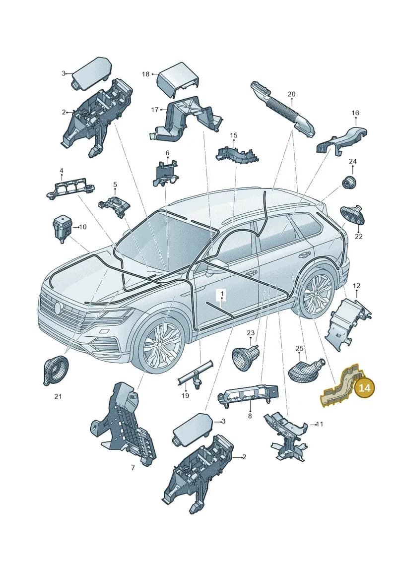 4M0971821N — Volkswagen Touareg (2017-2025) diagram 439971082, position 14
