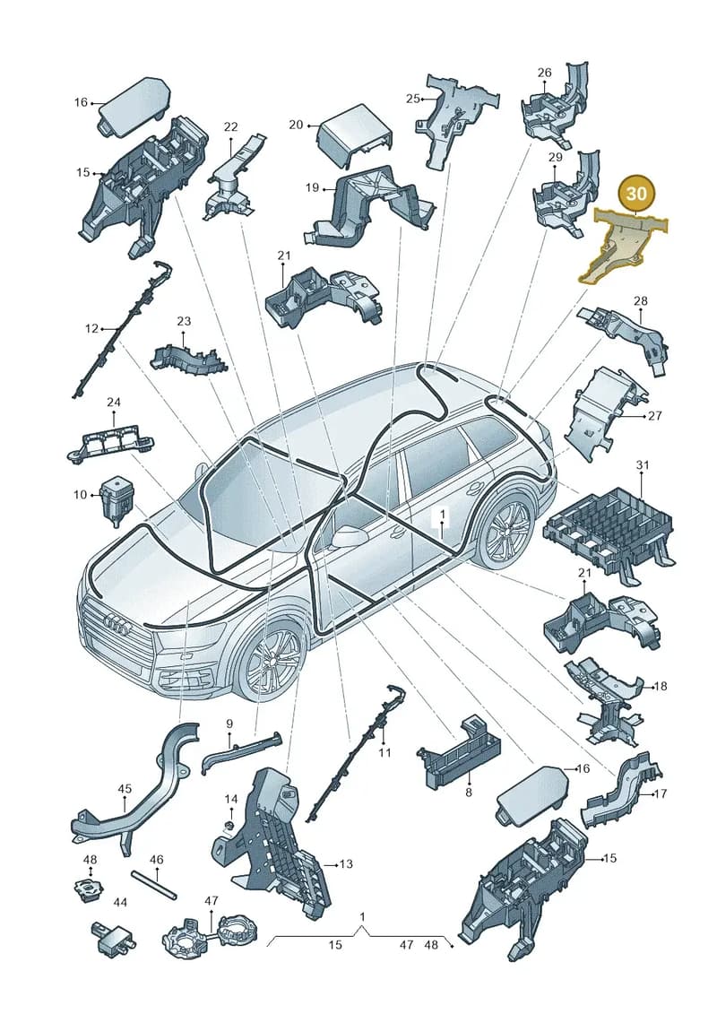 4M0971821R — Audi Q7 (2015-2025) diagram 859971080, position 30