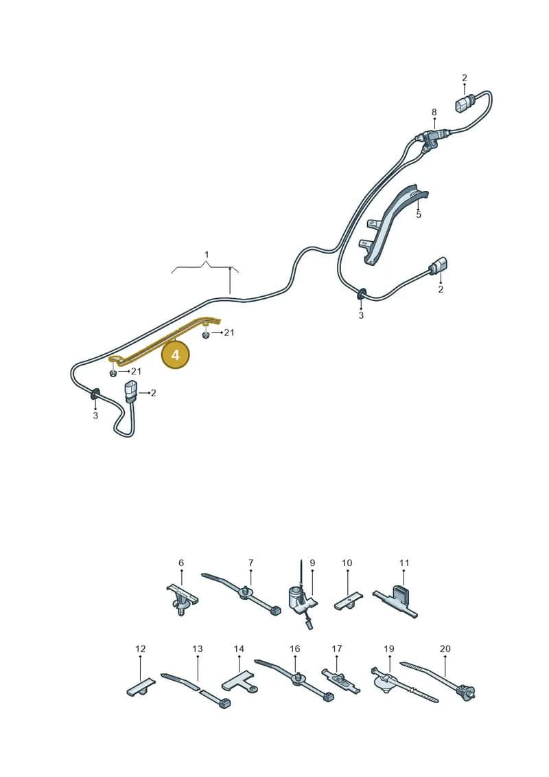 4M0971824K — Volkswagen Touareg (2017-2025) diagram 439970025, position 4
