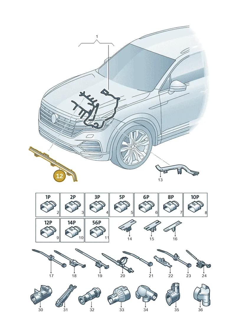 4M0971845AT — Volkswagen Touareg (2017-2025) diagram 439971020, position 12