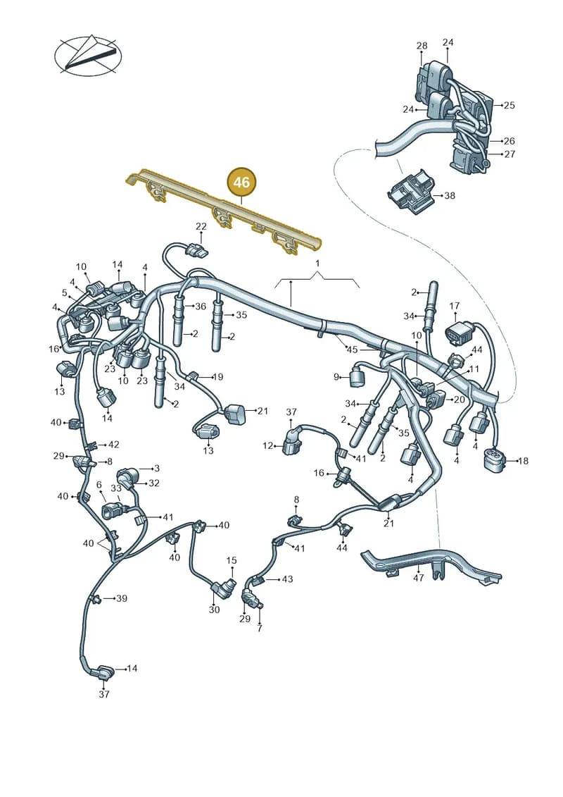 4M0971845AT — Volkswagen Amarok (2022-) diagram 894971140, position 46