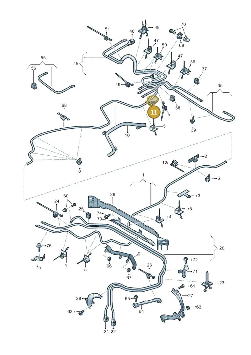 4M0971871BB — Audi A6 (2018-2025) diagram 435972020, position 11