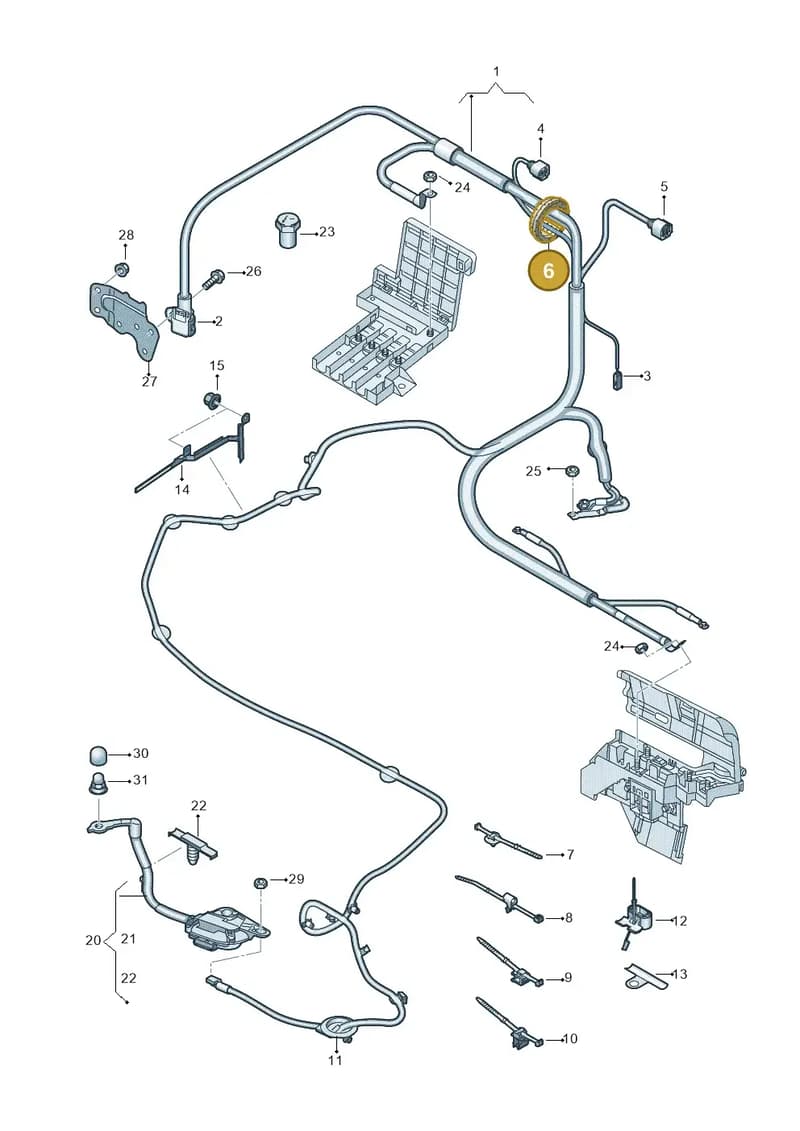 4M0971871E — Volkswagen Touareg (2017-2025) diagram 859972040, position 6