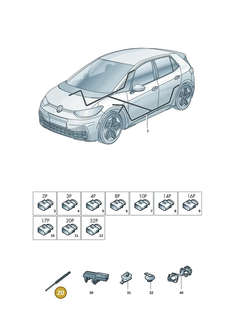 4M0971904 — Volkswagen ID.3 (2019-2025) diagram 10a972000, position 20
