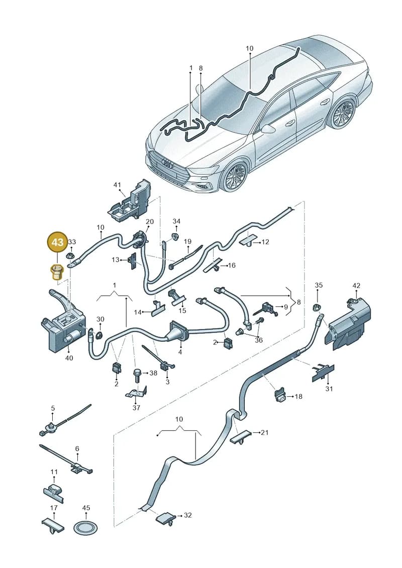 4M0972501 — Audi A6 (2018-2025) diagram 435972000, position 43