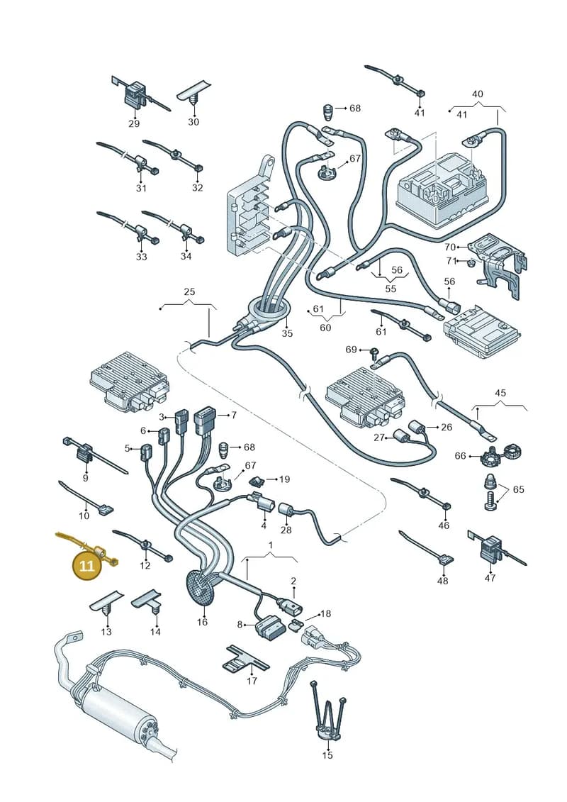 4M0972501 — Volkswagen Touareg (2017-2025) diagram 439971001, position 11