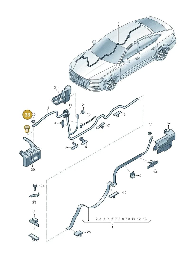 4M0972501 — Audi RS6 Avant (2019-2025) diagram 538972000, position 33