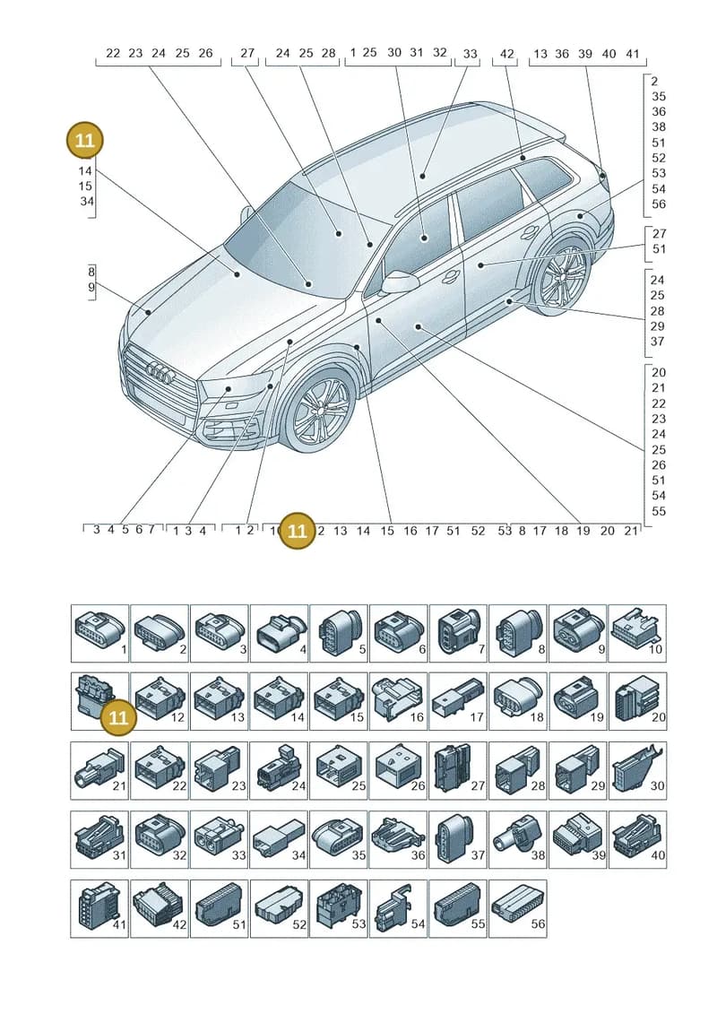 4M0972701 — Audi Q7 (2015-2025) diagram 859971790, position 11