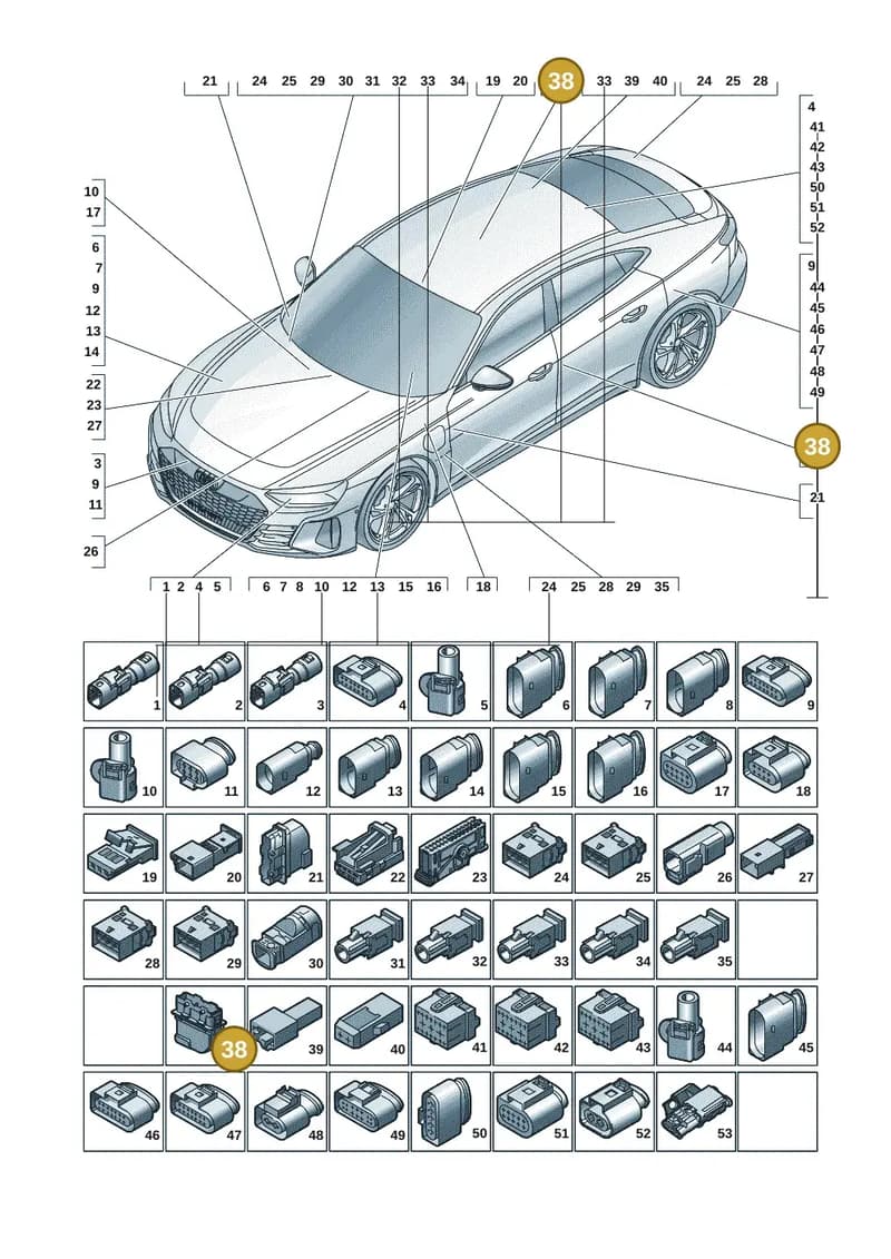 4M0972702 — Audi RS e-tron GT (2020-2025) diagram 4j1971820, position 38