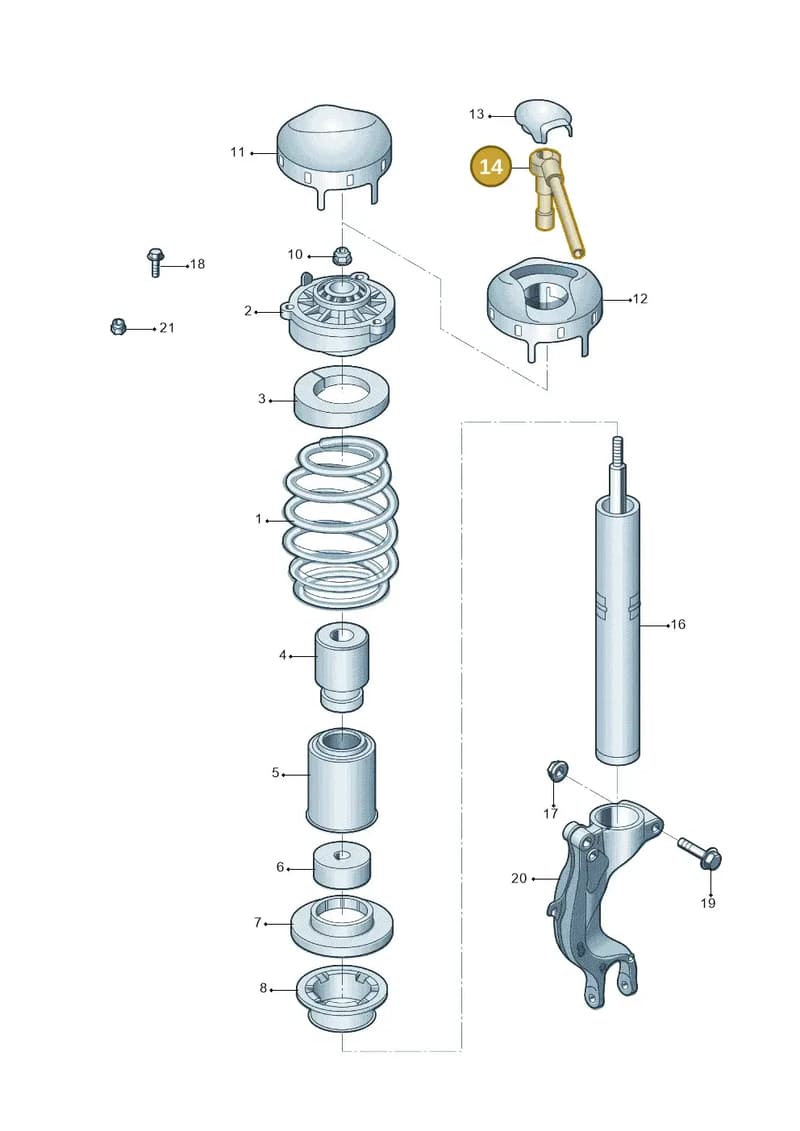 4M0973702 — Audi A6 L 2.0 (2018-) diagram 577411000, position 14