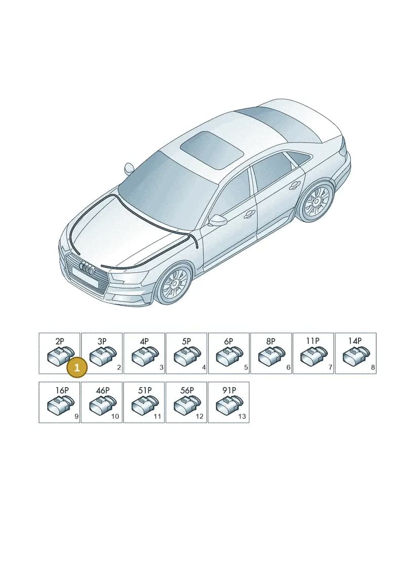 4M0973702 — Audi A4L 2.0 (2016-) diagram 849971810, position 1