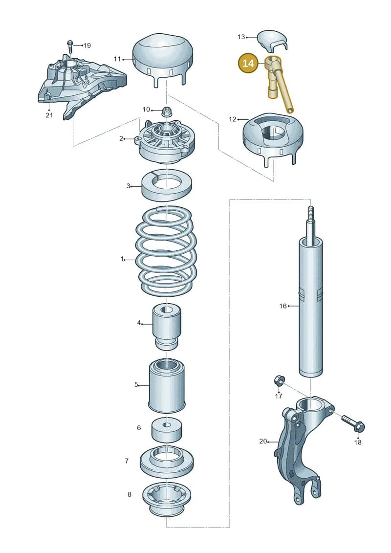 4M0973702 — Audi RS4 Avant (2017-2025) diagram 896411000, position 14