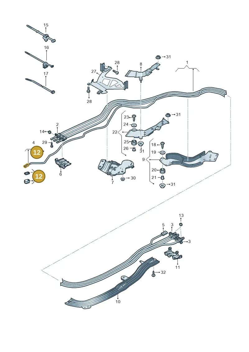 4M0998737 — Audi A8 (2017-2025) diagram 838970010, position 12