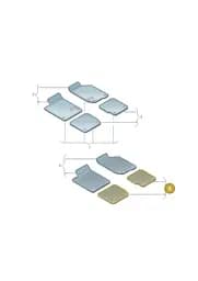 4M1061512041 Audi 1 Set of All-Weather Foot Mats (Black 041)