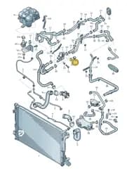 4M1122157E Audi Coolant Hose