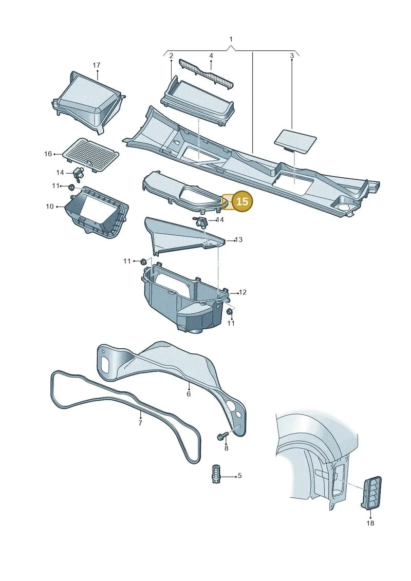 4M1815389D — Audi Q7 (2015-2025) diagram 859819000, position 15