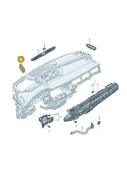 4M1819793AY2 Audi Air Vent (Granite Grey AY2)