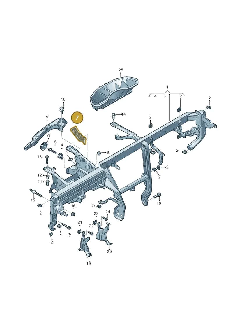 4M1857745 — Audi RS4 Avant (2017-2025) diagram 849857000, position 7