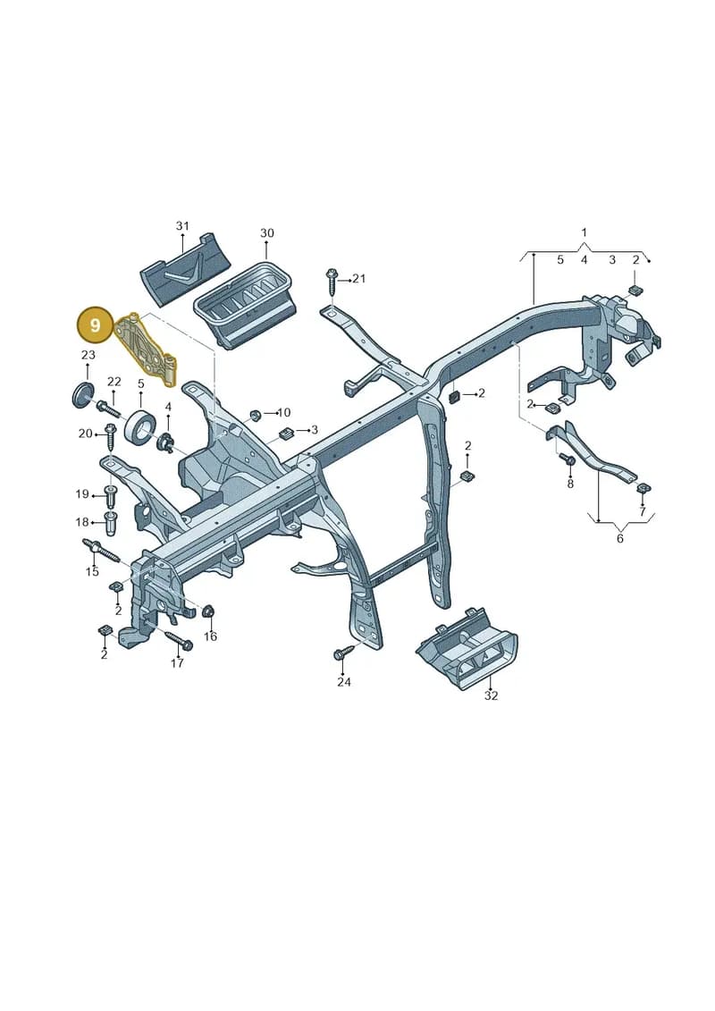 4M1857745 — Audi Q7 (2015-2025) diagram 859857000, position 9