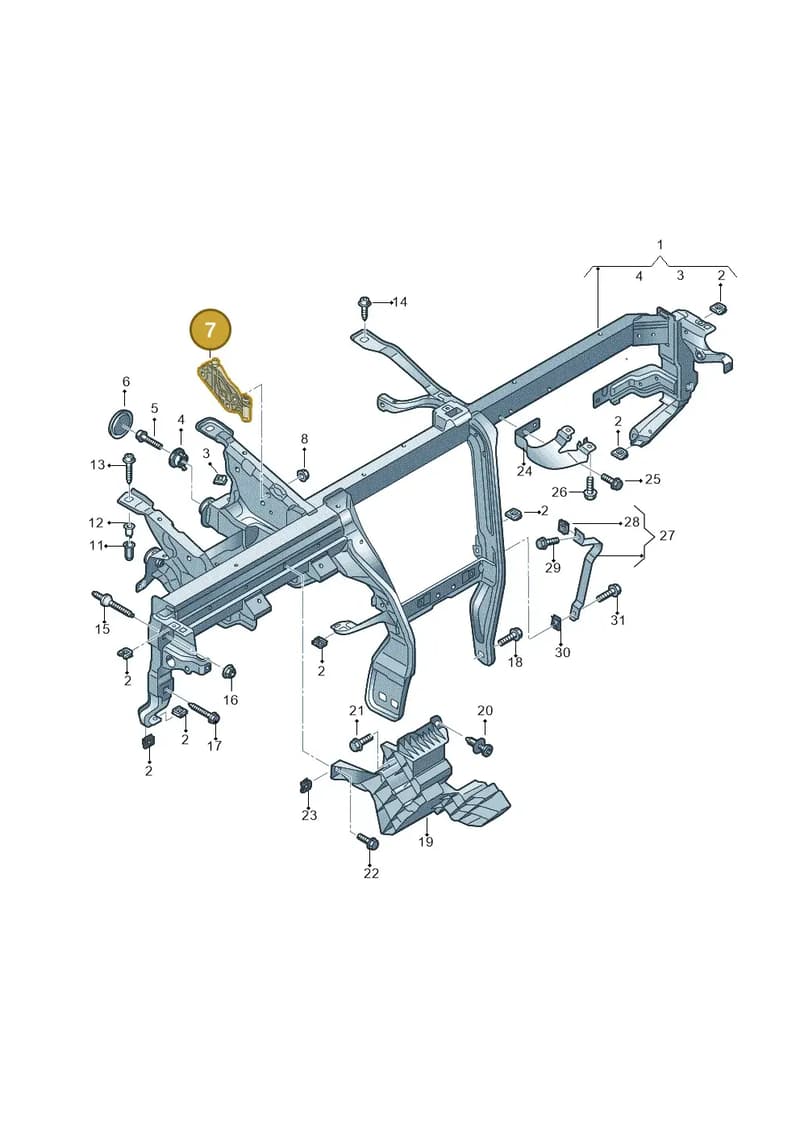 4M1857745 — Audi Q5 (2016-2025) diagram 896857000, position 7