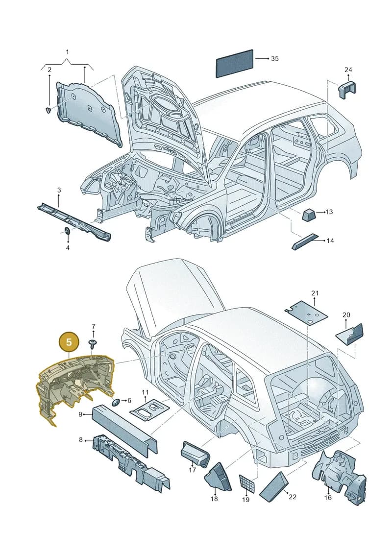 4M1863923Q — Audi Q7 (2015-2025) diagram 859863200, position 5