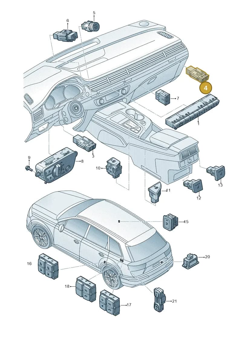 4M1907595 — Audi Q7 (2015-2025) diagram 859941500, position 4