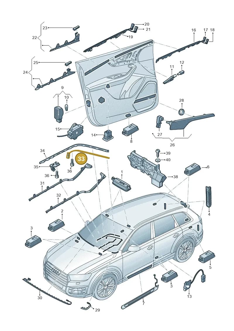 4M1947209 — Audi Q7 (2015-2025) diagram 859947100, position 33