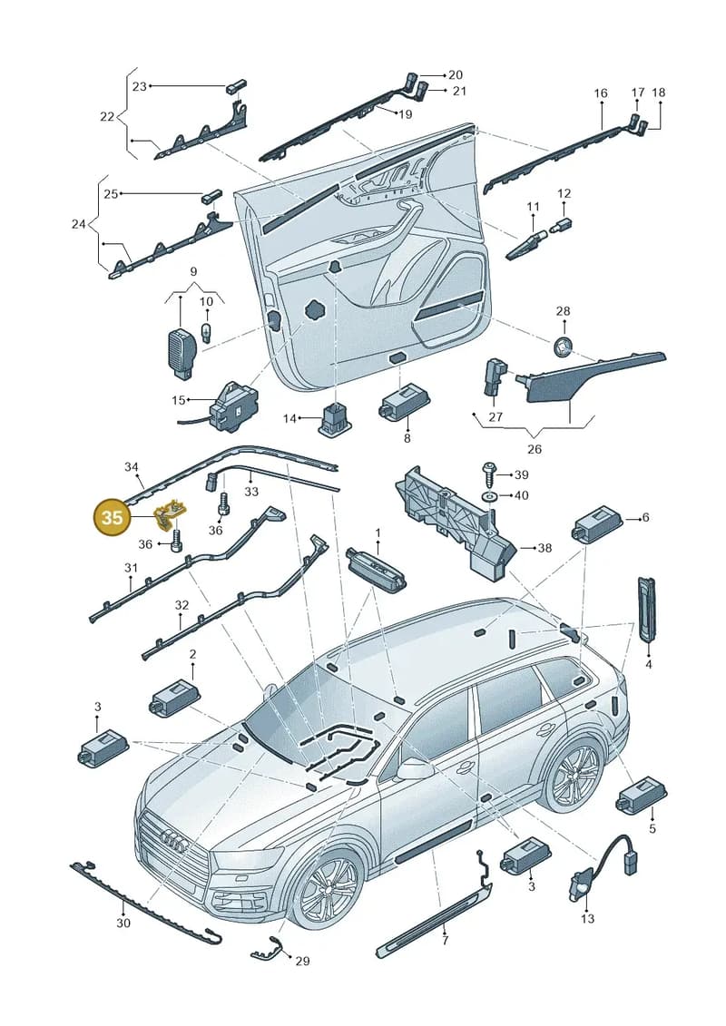 4M1947355 — Audi Q7 (2015-2025) diagram 859947100, position 35