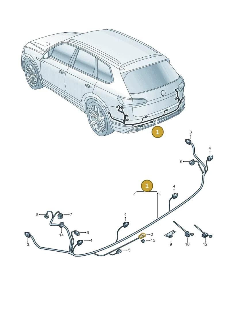 4M1971111AH — Volkswagen Touareg (2017-2025) diagram 439971070, position 1