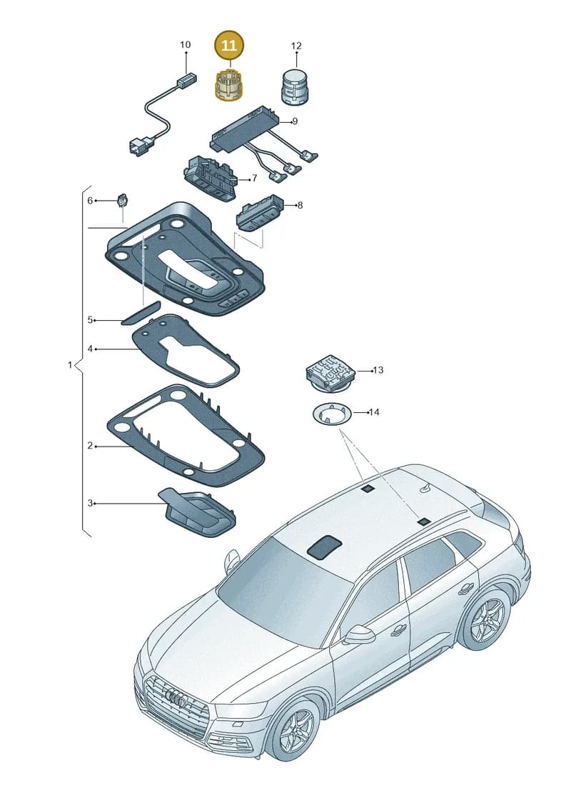 4M2035711B4PK — Audi Q5 (2016-2025) diagram 896947050, position 11