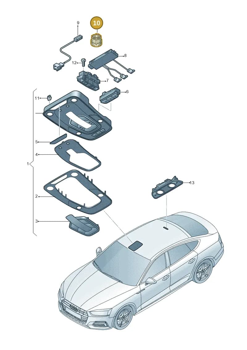 4M2035711B4PK — Audi RS5 Sportback (2017-2025) diagram 897947000, position 10