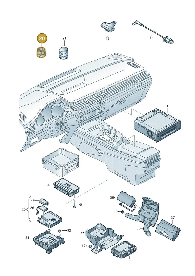 4M2035711BY22 — Audi Q7 (2015-2025) diagram 859035055, position 20