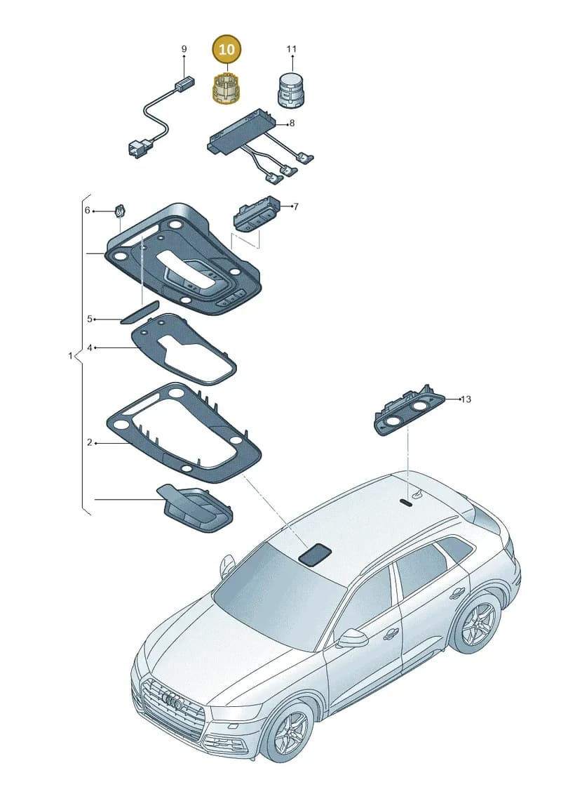 4M2035711BY22 — Audi Q5 (2016-2020) diagram 896947000, position 10