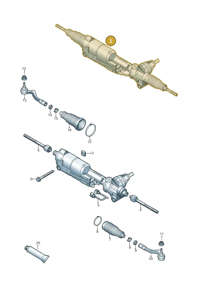 4M2423055AR — Volkswagen Touareg (2017-2025) diagram 439423020, position 1