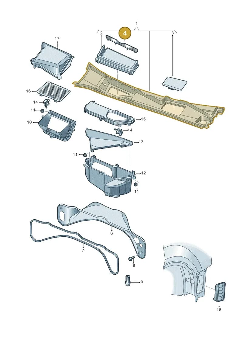 4M2805935 — Audi Q7 (2015-2025) diagram 859819000, position 4