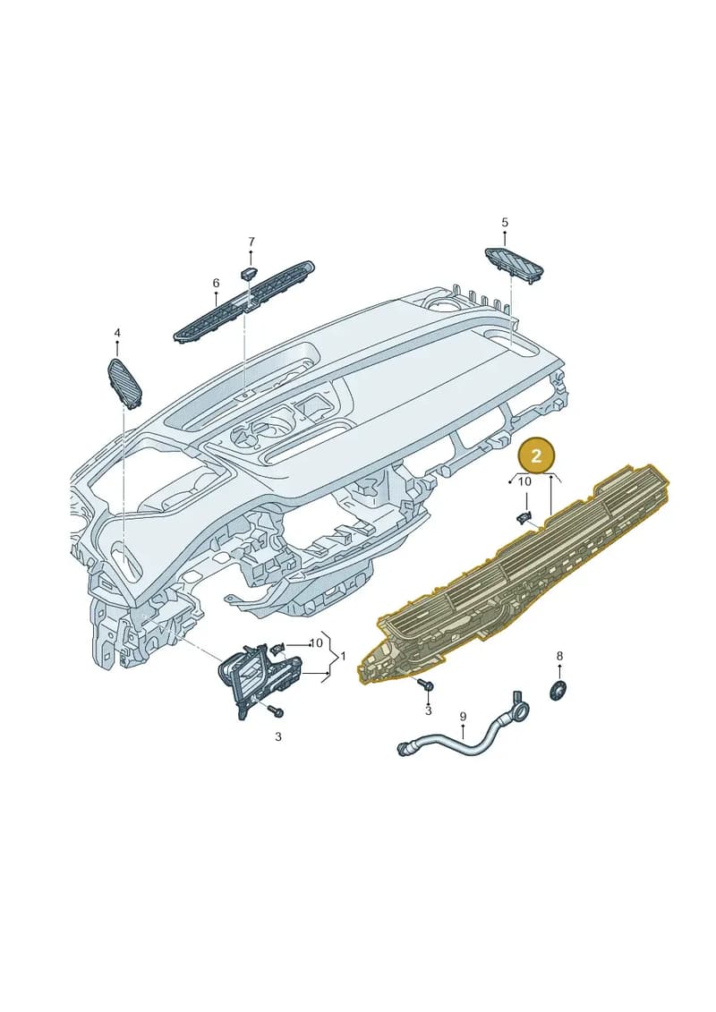 4M2820901AB6PS — Audi Q7 (2015-2025) diagram 859820100, position 2