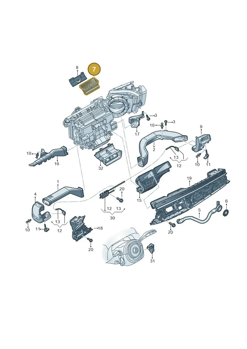 4M2858431 — Audi Q7 (2015-2025) diagram 859819020, position 7