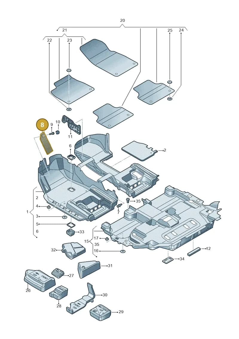 4M2864778B3Q7 — Audi Q7 (2015-2025) diagram 859863000, position 8