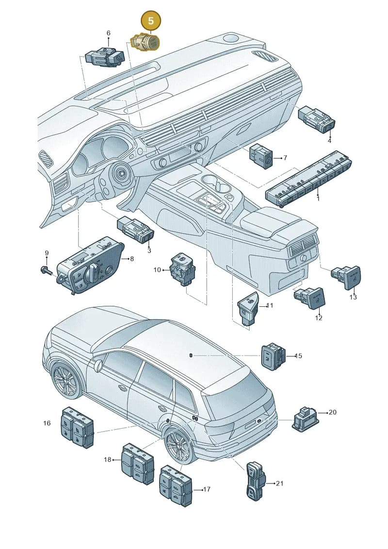 4M2905217E — Audi Q7 (2015-2025) diagram 859941500, position 5