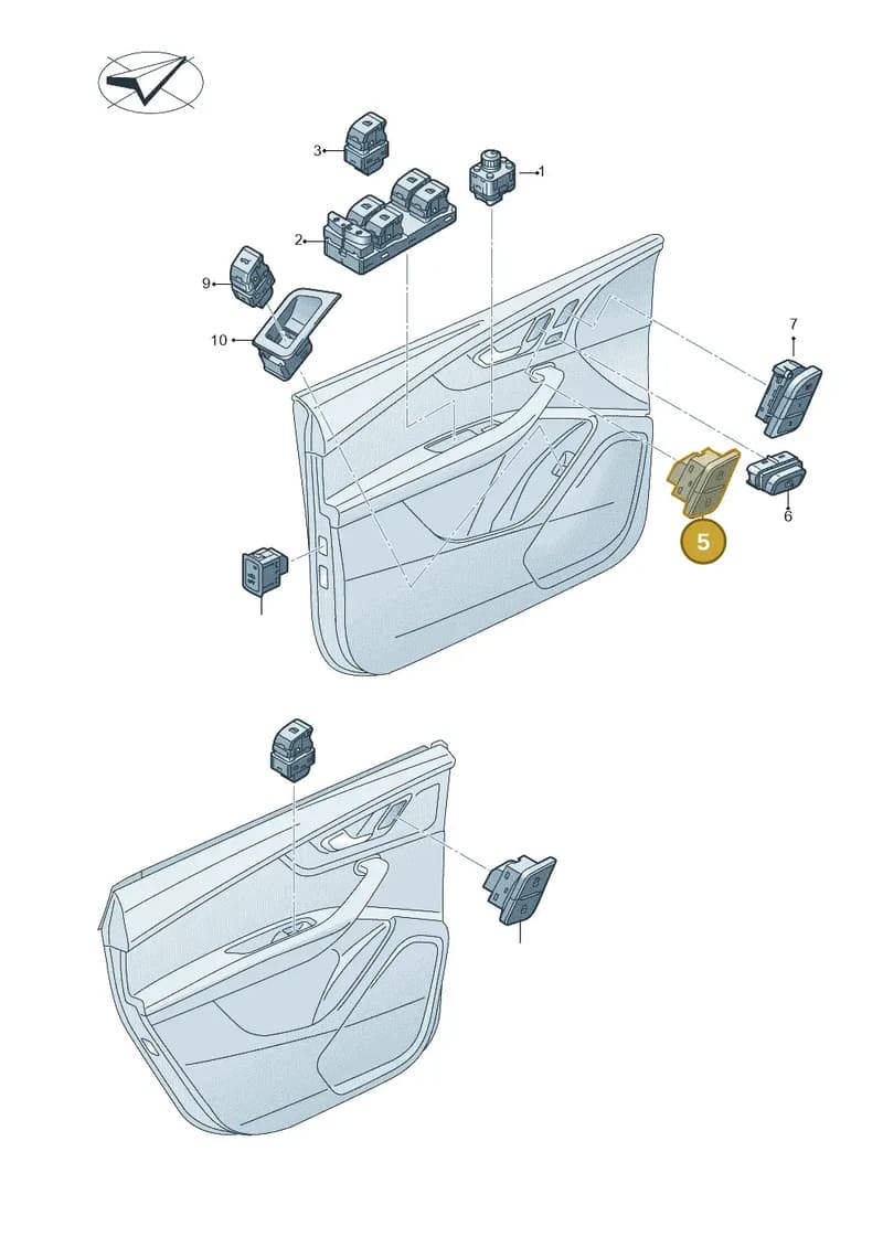 4M2962108A5PR — Audi Q7 (2015-2025) diagram 859959000, position 5