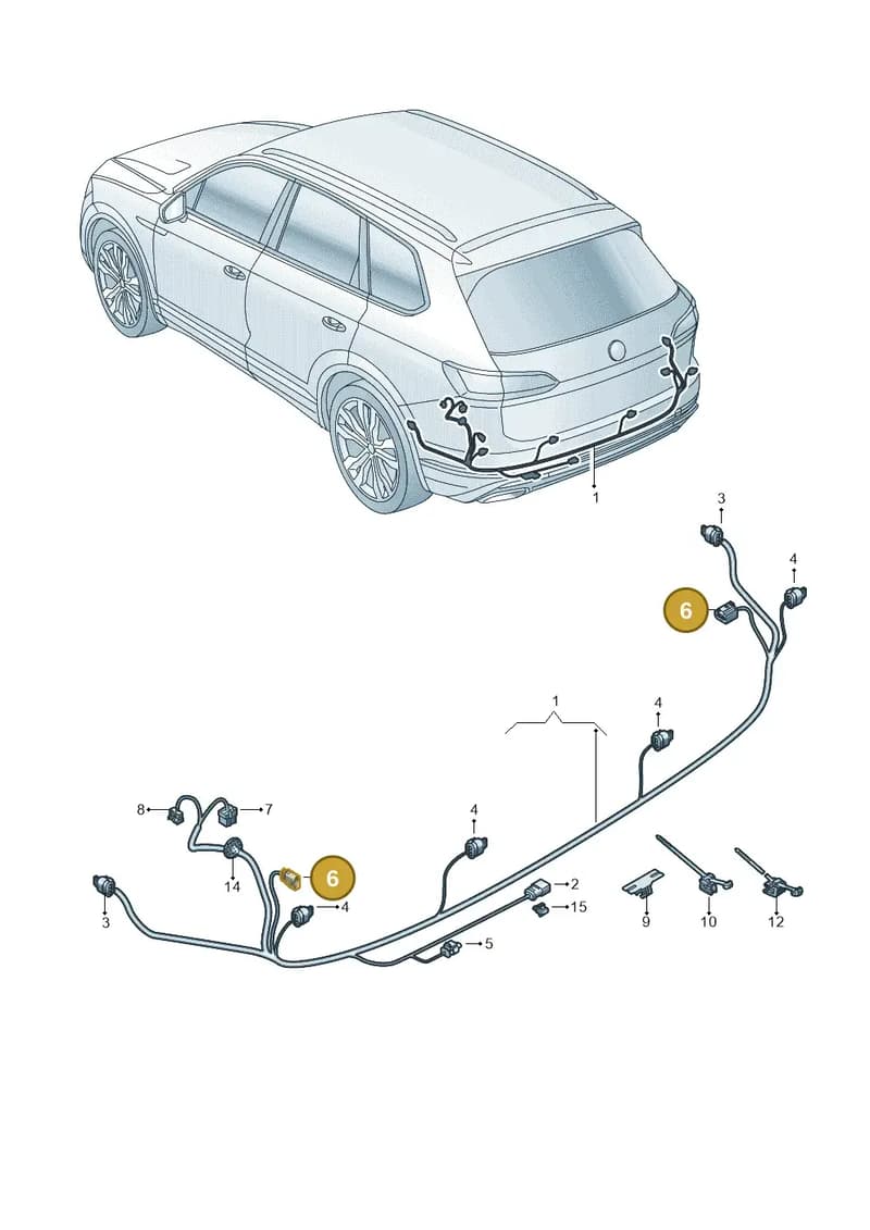 4M2971824E — Volkswagen Touareg (2017-2025) diagram 439971070, position 6