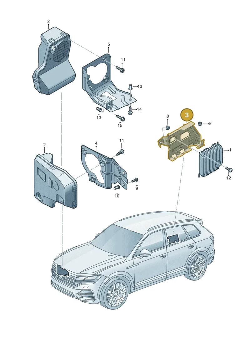 4M4907221 — Volkswagen Touareg (2017-2025) diagram 439035080, position 3