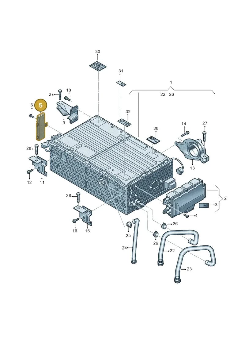 4M4915233AC — Volkswagen Touareg (2017-2025) diagram 439915500, position 5