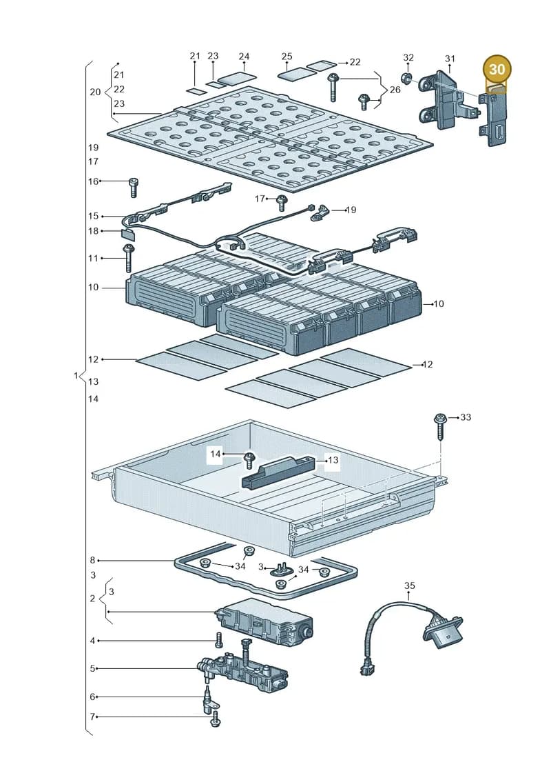 4M4915233B — Audi A6 (2018-2025) diagram 838915500, position 30