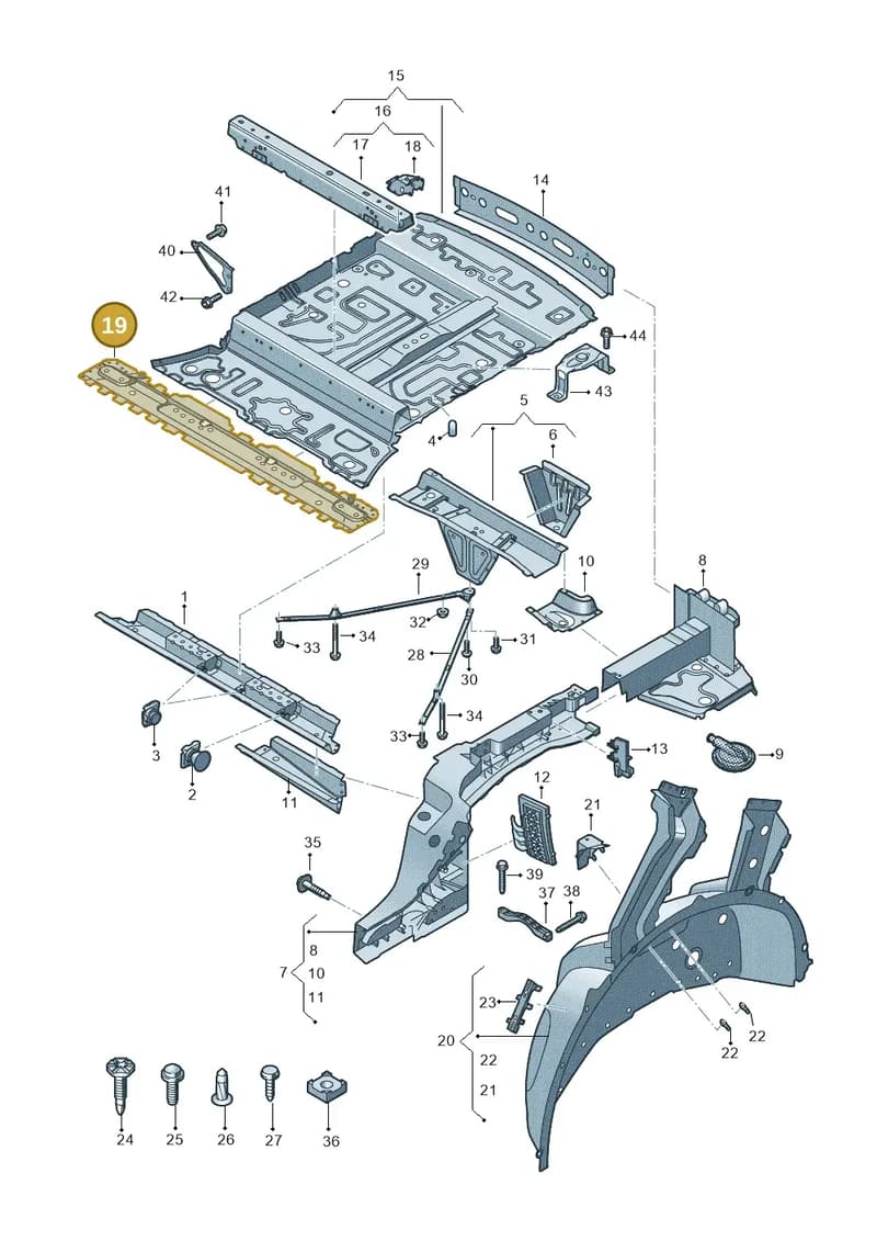 4M6804415A — Audi Q8 (2018-2025) diagram 429803000, position 19